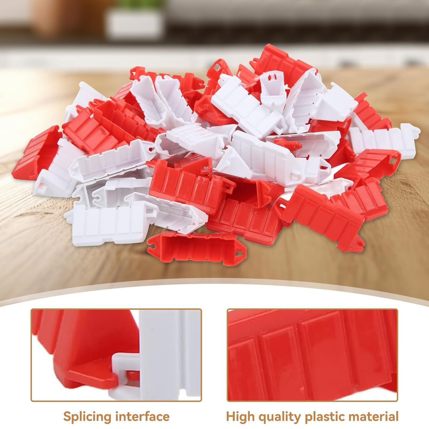 RC Drift Barriere, 120 Stücke 62x18x24mm Universal Kunststoff RC Drifting Rennstrecke Straßensperre Ferngesteuertes Auto DIY Rennstrecke Straße Barriere Drift Feld Zaun Landebahn Dekorative Zubehör