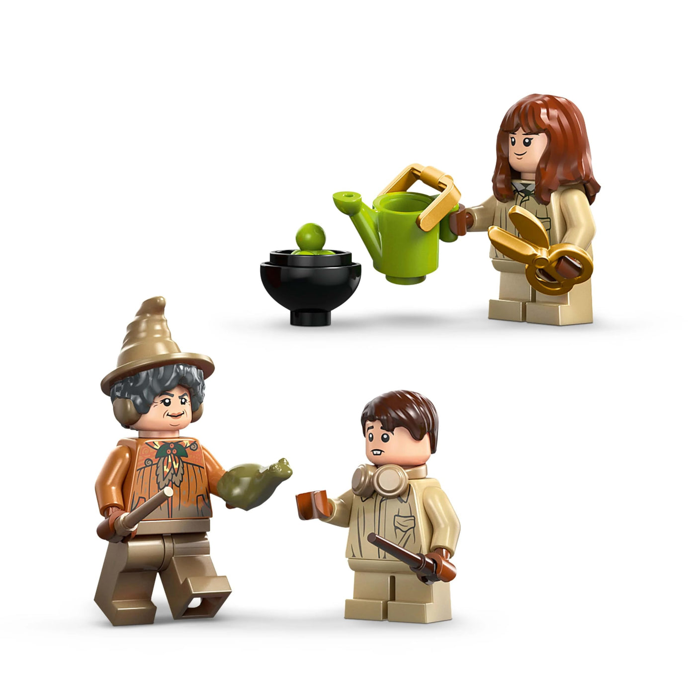 LEGO Harry Potter Schloss Hogwarts: Kräuterkundeunterricht – Spielset mit Neville Longbottom, Hermine Granger, Professor Sprout, 3 Alraunen und Gewächshaus – Geschenk für Kinder ab 8 Jahren – 76445