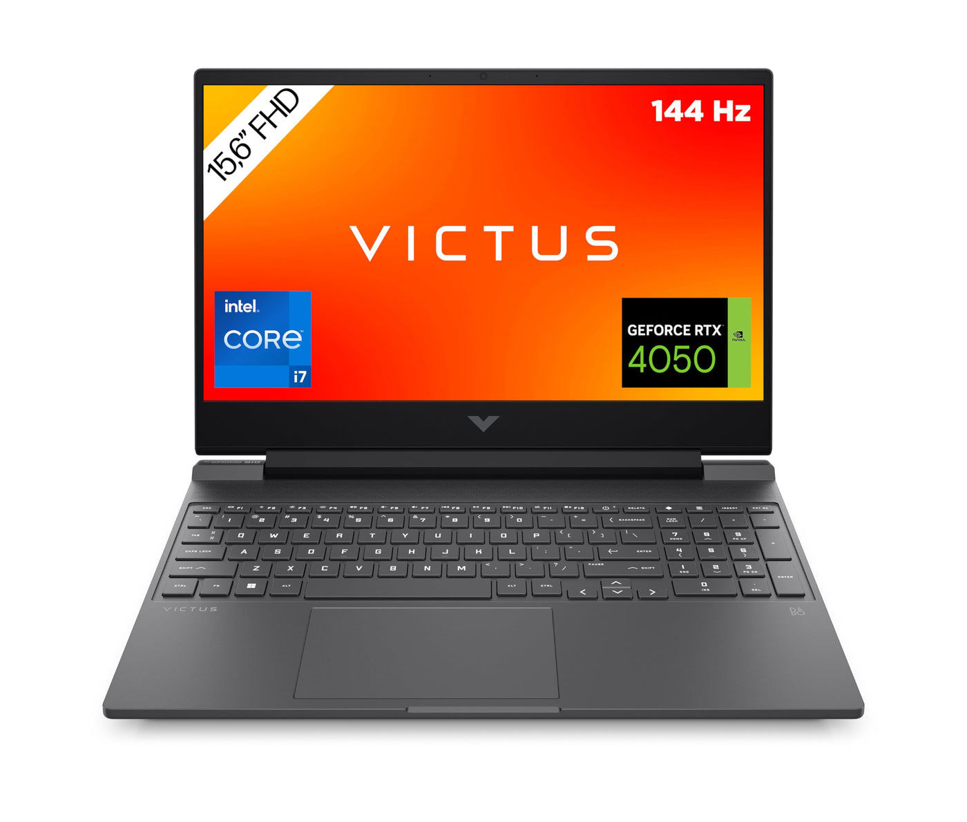 HP VICTUS Gaming Laptop, 15,6" FHD Display 144Hz, Intel Core i7-13620H, 16 GB DDR4 RAM, 512 GB SSD, NVIDIA GeForce RTX 4050 (6GB), QWERTZ, Windows 11, Schwarz