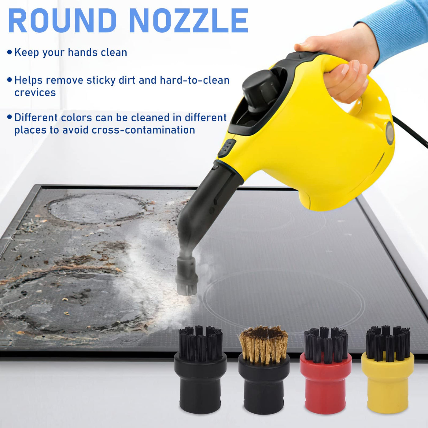 12 Stück Mikrofaser-Tuchset, Zubehör Kompatibel für Kärcher Dampfreiniger Easyfix SC2 SC3 SC4 SC5, 3 Mikrofaser-Überzugsset + 2 Schleiflappen + 3 Handdüse Microfiber Cloth + 4 Rundbürsten
