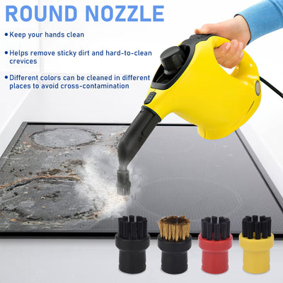 12 Stück Mikrofaser-Tuchset, Zubehör Kompatibel für Kärcher Dampfreiniger Easyfix SC2 SC3 SC4 SC5, 3 Mikrofaser-Überzugsset + 2 Schleiflappen + 3 Handdüse Microfiber Cloth + 4 Rundbürsten
