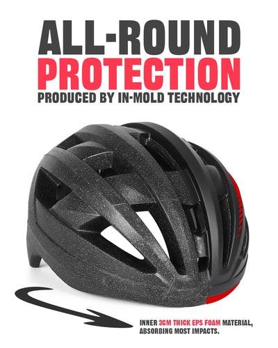 VICTGOAL Fahrradhelm Herren Damen MTB Helm mit Abnehmbarer Magnetische Schutzbrille Visier Atmungsaktiv mit 21 Belüftungskanäle Radhelm Einstellbare Fahrradhelme (L: 57-61cm, Schwarz Rot)