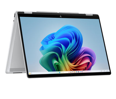 HP OmniBook X Flip 2in1 Next Gen AI Laptop | Intel Core Ultra 7 256V | dedizierte NPU für KI | 47 NPU Tops | Copilot+ PC | 14" 3K 2880x1800 OLED Touchscreen | 16GB | 1TB SSD | Win11 | QWERTZ | Silber