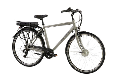 F.lli Schiano E-Moon, E Bike für die Stadt 28 Zoll, 36V 13Ah Abnehmbarer Akku, Motor 250W 40Nm, City Ebike für Herren, Grau