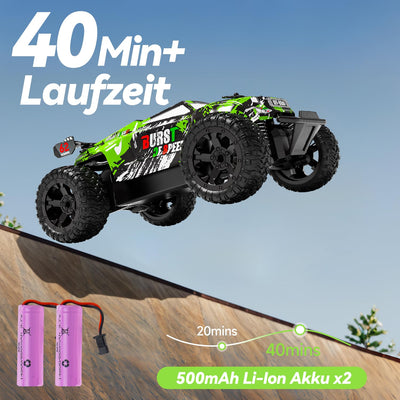 Ferngesteuertes Auto ab 3 4 6 8 Jahre, 1:18 Ferngesteuerter Monstertruck Ferngesteuert Mit Karosserielicht/Doppelschale, RC Auto Ferngesteuert ab 3 4 6 8 Jahre Kinder Geschenke für Jungen und Mädchen