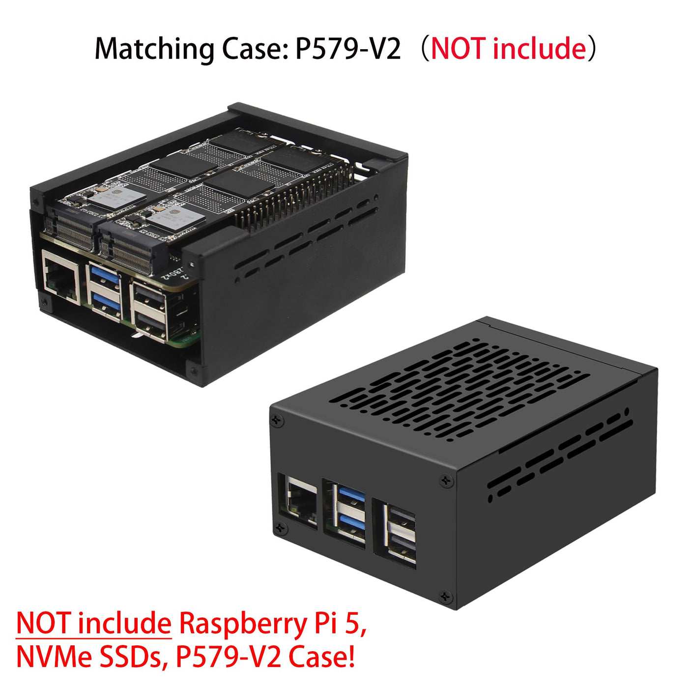 Geekworm X1004 Dual M.2 NVMe SSD Shield PCIe Peripheral Board for Raspberry Pi 5
