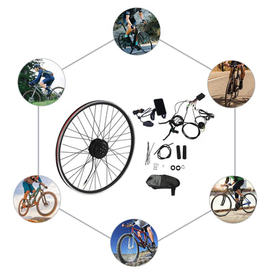 gegeweeret Ebike Umbausatz 28 Zoll 29 Zoll 700C Fahrrad Umbausatz, 36V 250W Elektrofahrrad Bausatz Vorderrad Elektrofahrrad Motor Umbausatz, Geschwindigkeit 28-32km/h (Vorne)