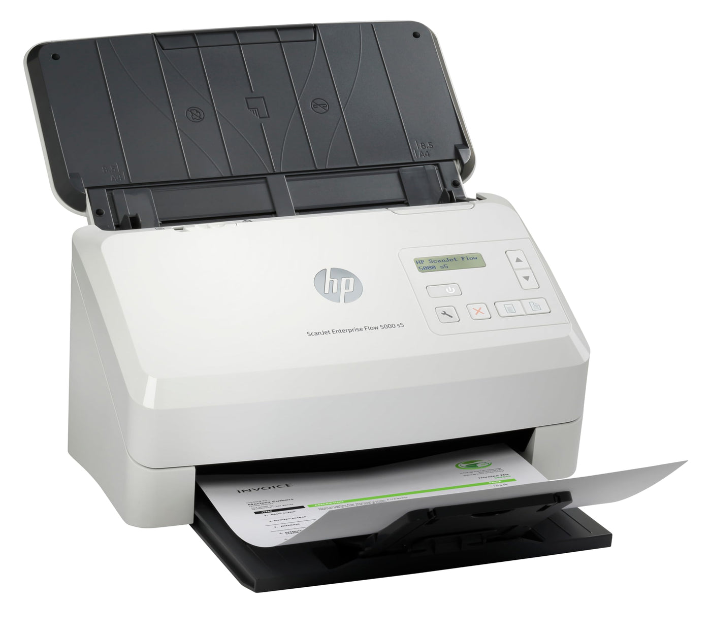 HP ScanJet Enterprise Flow 5000 s5, Scanner, Einzelblattzufuhr, 80-Blatt ADF, USB, bis zu 7.500 Seiten täglich