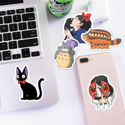 100 Totoro Aufkleber, Wasserfeste Vinyl Stickers für DIY Dekoration, Graffiti Style Decals für Auto Motorräder Laptop Fahrrad Skateboard Snowboard Gepäck Aufkleber MacBook iPad und mehr