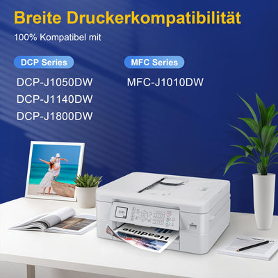 ColorKing LC421XL LC-421XLVAL Tintenpatronen Kompatibel für Brother LC421 XL LC 421 LC-421VAL Multipack für Brother DCP-J1050DW Patronen DCP-J1140DW MFC-J1010DW DCP-J1800DW DCP J1050DW Druckerpatronen