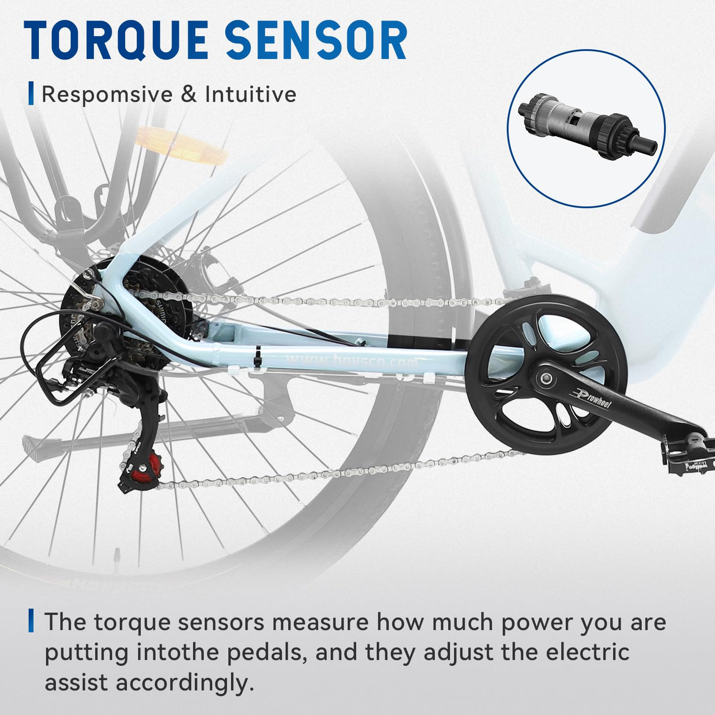 HOVSCO E-Bike, 27.5" 28" E-Mountain Bike, City Bike, 250W Bafang Motor, 36V 12.5Ah Abnehmbarer Akku, 7-Gang, Shimano Schaltung, Doppelscheibenbremse, Elektrofahrrad für Damen Herren