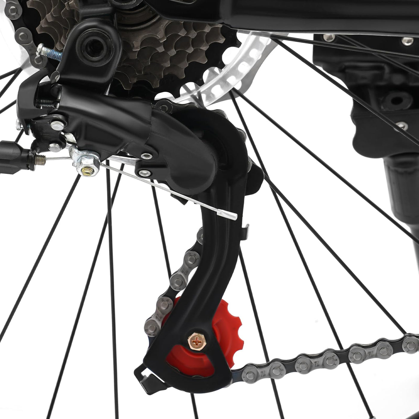 SYNCMH Mountainbike 26 Zoll Jungen, 21-Speed High-Carbon Steel Frame mit Gabelfederung und Dual Disc Brakes, MTB für Herren Mädchen Schwarz