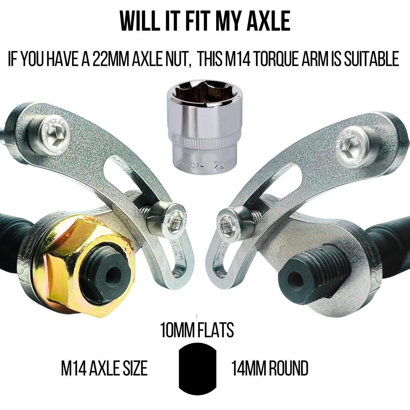 E Bike Power E Bike Drehmomentarm Set Universal M14 Heavy Duty Elektrofahrrad E Bike Hinterachse 6mm dick aus Edelstahl Anzug 1000W 2000W 3000W Motoren