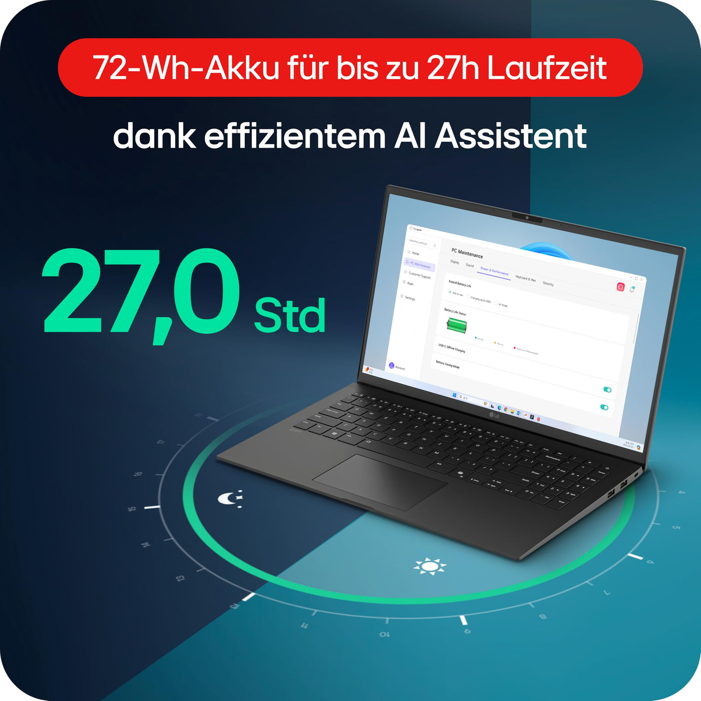 2025 LG gram Notebook 15 Zoll Laptop - AMD Ryzen AI 7 350 (16GB RAM, 512 GB Dual SSD, AMD Radeon 860M Graphics, Windows 11 Home, Bluetooth 5.3, Thunderbold 4) - Schwarz