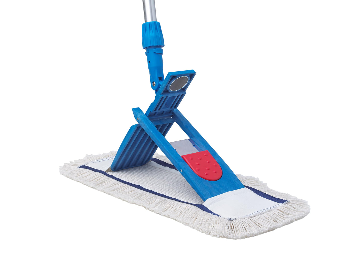 VIOVIE Premium WISCHER Set 50CM | Baumwoll-Wischmopp | 140 cm Alustiel | Magnethalter mit 1 klick System für einfaches Wechseln | Ergonomisch, rückenschonend & langlebig | Für alle Böden geeignet