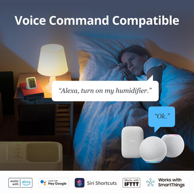SwitchBot Luftbefeuchter, hygienische Kaltverdunstung, sehr leise 18 dB(Schneegeräusche) für Schlafzimmer mit Smart Feuchte APP & Sprachkontrolle, App-Alarm, 4,5 l-Tank, Unterstützt Alexa und Google