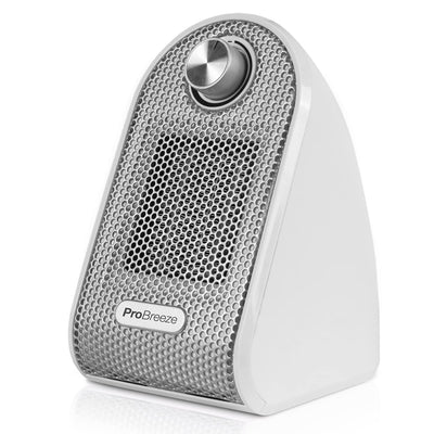 Pro Breeze™ 500W Mini-Keramik-Heizlüfter für den Arbeitsplatz oder Schreibtisch - PTC-Keramik Compact Heizgerät - Weiß