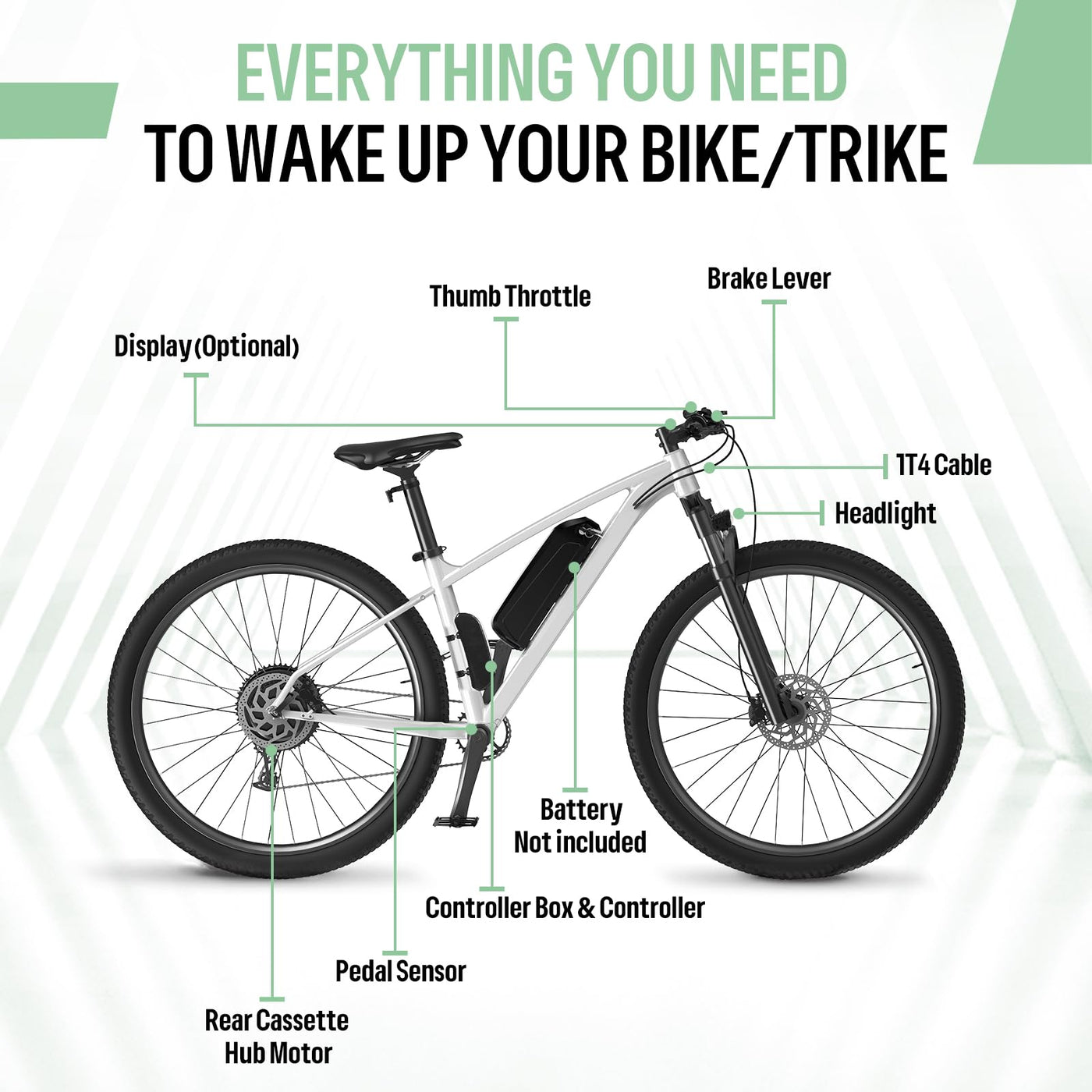 BAFANG 48V 500W Heckmotor Elektrofahrrad-Umrüstset - für 28" 700C Räder, Hinter-Kassetten-Nabenmotor mit Felge, DZ40 Anzeige, PAS-Sensor & Steuergerät für Stadt- und Bergfahrräde
