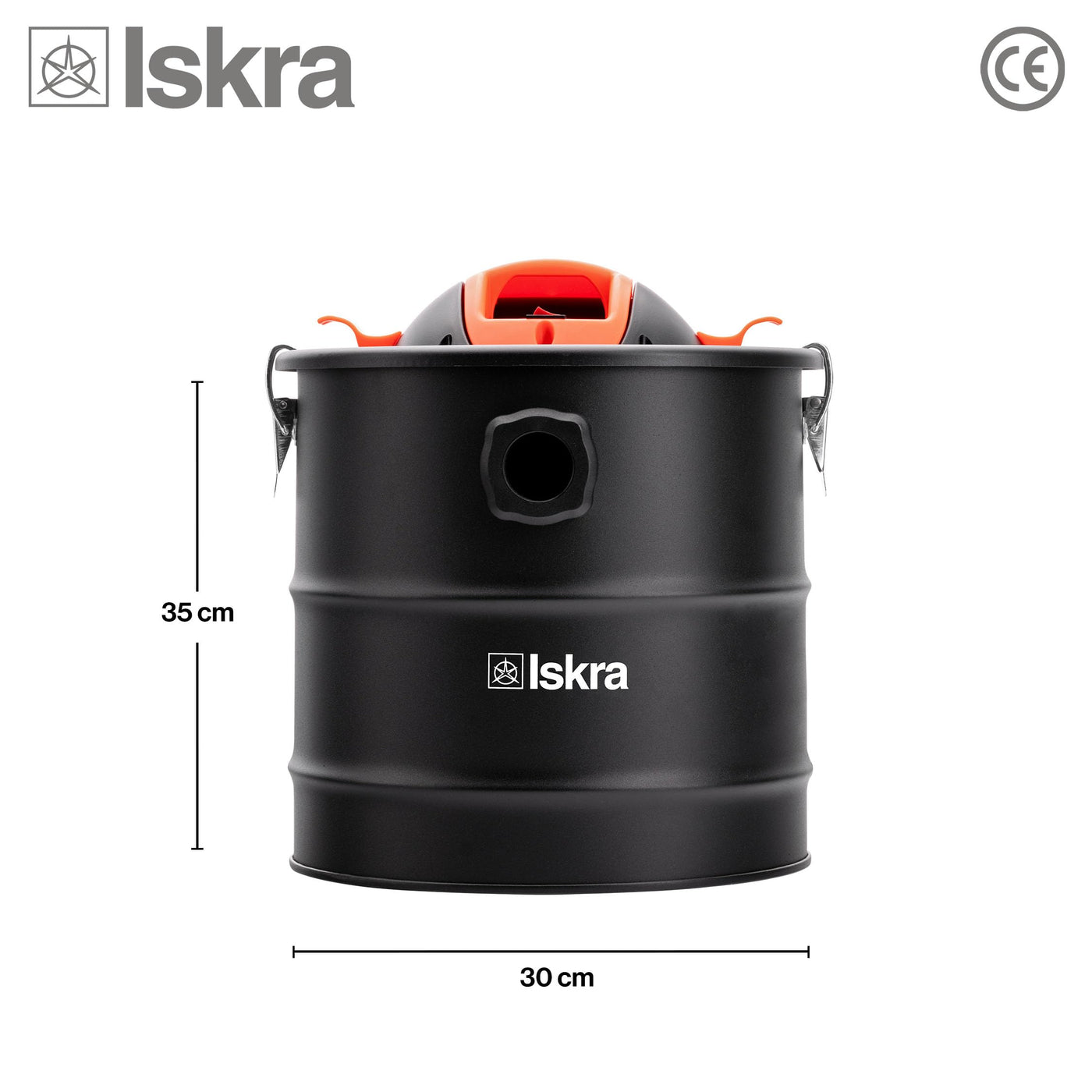 Iskra Aschesauger für Kamin, Ofen etc. 1000W Kaminsauger 18L, Blasfunktion, Aschesauger Pelletofen