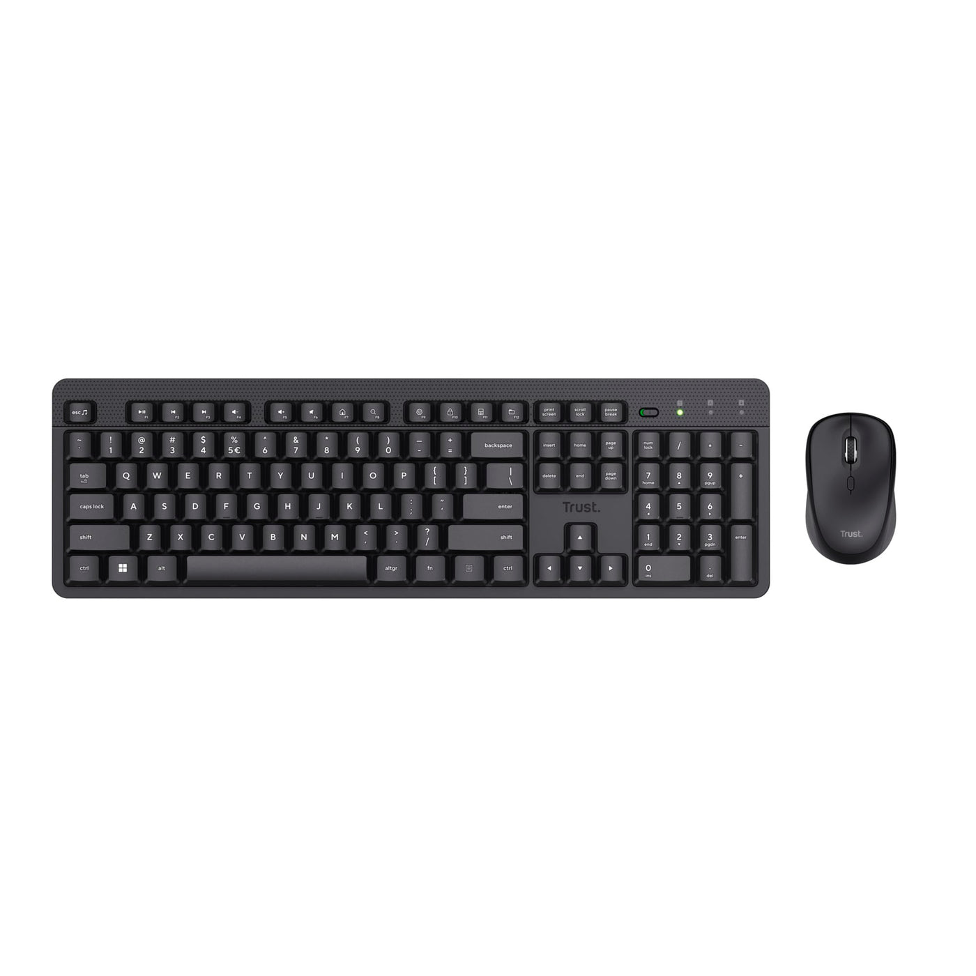 Trust ODY II Niederländisches QWERTY-Layout Tastatur und Maus Set Kabellos