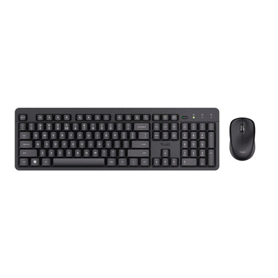 Trust ODY II Niederländisches QWERTY-Layout Tastatur und Maus Set Kabellos
