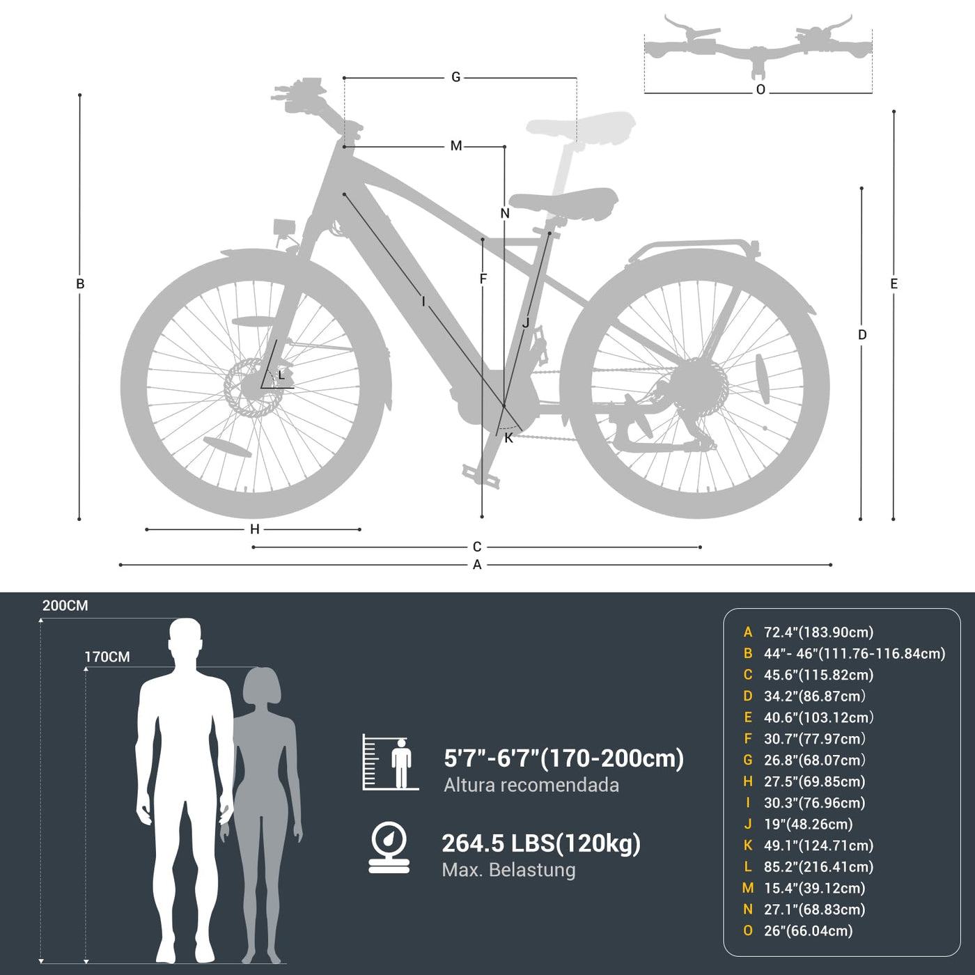 Eleglide C1/C1 ST E Bike mit Mittelmotor, 27,5 Zoll 70 Nm Elektrofahrrad für Damen und Herren, 250W E-Bike, 14,5 Ah Lithium-Akku, Shimano 7 Gänge Trekking Ebike, cityräder 25km/h bis zu 150KM (C1)