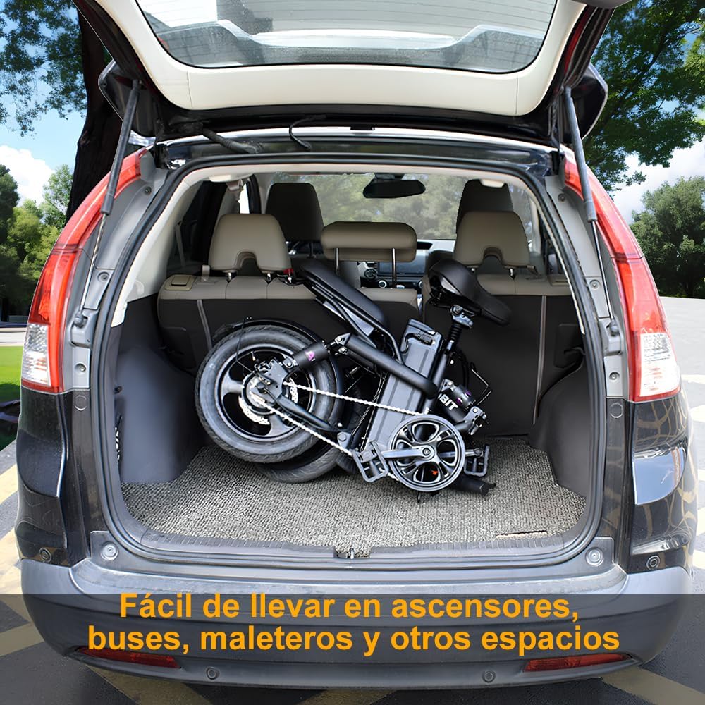 DEEPOWER Klappbares Elektrofahrrad, Elektrofahrrad, 48V 10Ah herausnehmbarer Akku, 250W Motor, Doppelscheibenbremsen, Citybike für Erwachsene (10Ah)