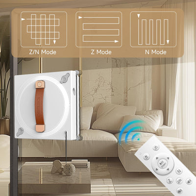 iDEEBO G500 Fensterputzroboter, Effizienter Intelligente Fenstersauger, Beidseitiges Sprühsystem, Automatische Wegplanung, Fensterputzer mit Auslaufsicherem Wassertank