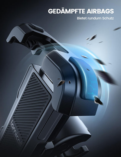 Lamicall Handyhalterung Motorrad, Handyhalter Fahrrad - 2025 Universal 360° Lenker Halter für iPhone 17 16 15 14 Pro Max Plus, Air, SE, 13 12 Pro Max Mini, 11 Pro Max, Xs, XR, Samsung S24, Smartphone