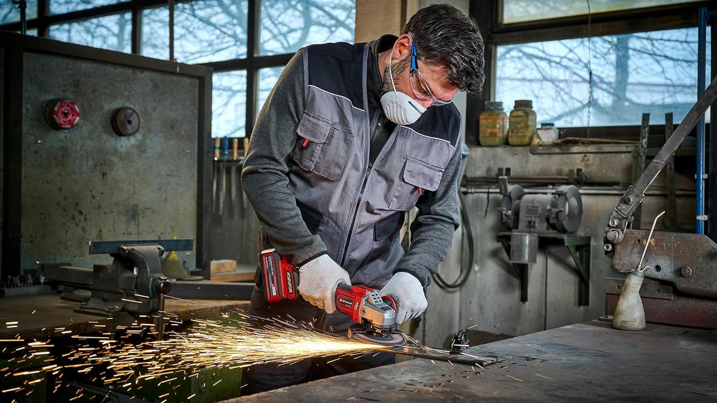 Einhell Professional Akku-Winkelschleifer TP-AG 18/125 CE Q Li Power X-Change (18 V, 900 W, Ø 125 mm, 33 mm Schnitttiefe, Brushless, Konstantelektronik, ohne Trennscheibe, ohne Akku)