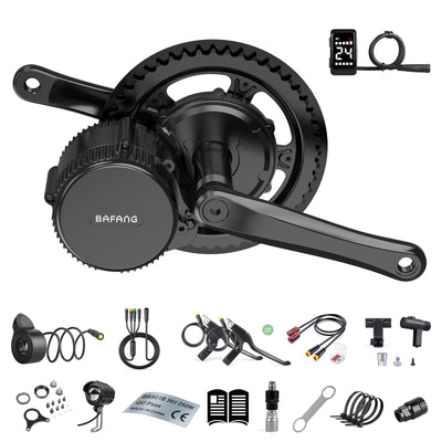 BAFANG Mittelmotor 36V 250W BBS01B Ebike Umbausatz Elektrofahrrad Kit mit Optionales Ebike Display,Elektrofahrrad Umbausatz Motor für BB68mm, DZ40 Anzeige
