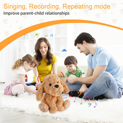 Interaktives singendes Plüschtier Hund, Nimmt auf und wiederholt, was du sagst, 8 Lieder, Kopf- und Ohrenbewegungen, Geburtstag für Kleinkinder von 3, 4, 5 und 6 Jahren (Goldendoodle-Spielzeug)
