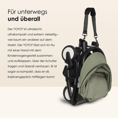 BABYZEN YOYO2 Kompletter Kinderwagen - Inklusive YOYO Liegewanne (Toffee), Kinderwagengestell (White) & 6+ Textilset (Toffee) - für Kleinkinder bis 22 kg