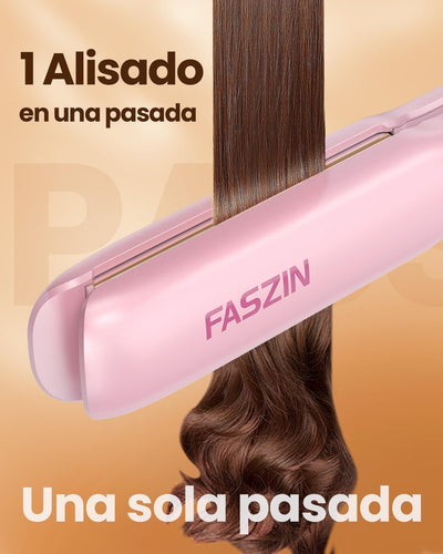 Faszin 2 in 1 Glätteisen Locken und Glätten, 20s Schnellaufheizung, Titanplatten Ionen Haarglätter für einen glatten Stil, 3D-Schwebepanel verhindert Haarziehen, mit LCD-Display, 130°C-230°C - Rosa