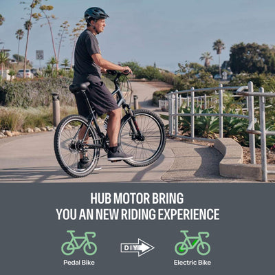 Varstrom 36V250W Ebike Umbausatz Bürstenloser Hinterradmotor für 26 Zoll Fahrrad mit Multifunktionellem 500C LCD Display, PAS Sensor, Regler- Elektrofahrräder Nabenmotor Kits