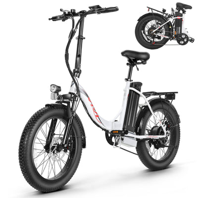 ANCHEER Klapprad E-Bike, 20"*3.0 Elektrofahrrad mit 36V 10.2Ah Lithium-Akku für Lange Reichweite bis 100KM, 250W Motor, 7 Gang für Herren Damen