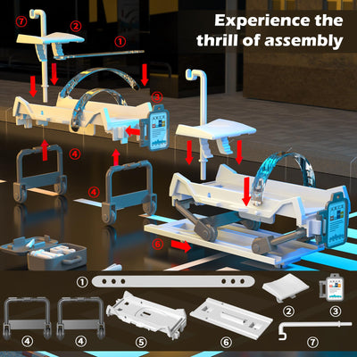 Doloowee Krankenwagen Spielzeug für Kinder im Alter von 3 4 5 6 7 8 Jahren, LKW mit Reibungsantrieb, mit Licht und Ton, Einsatzfahrzeug Spielzeug für Jungen und Mädchen, Geschenke