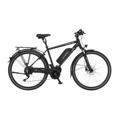 Fischer E-Bike Trekking, VIATOR ETH 1861 Elektrofahrrad für Herren, RH 50 cm, Mittelmotor 80 Nm, 48 V Akku, schwarz matt, 28 Zoll