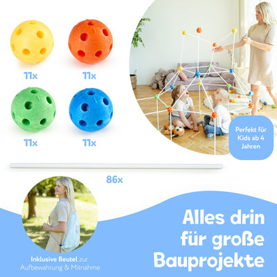 Kreativ Käfer Konstruktionsspielzeug DIY Höhle Bauen Kinder Set BAU Spielzeug Höhlenbauset Creative Fort Decke Bude Steckbaukasten Steckspiel Outdoor Indoor Garten