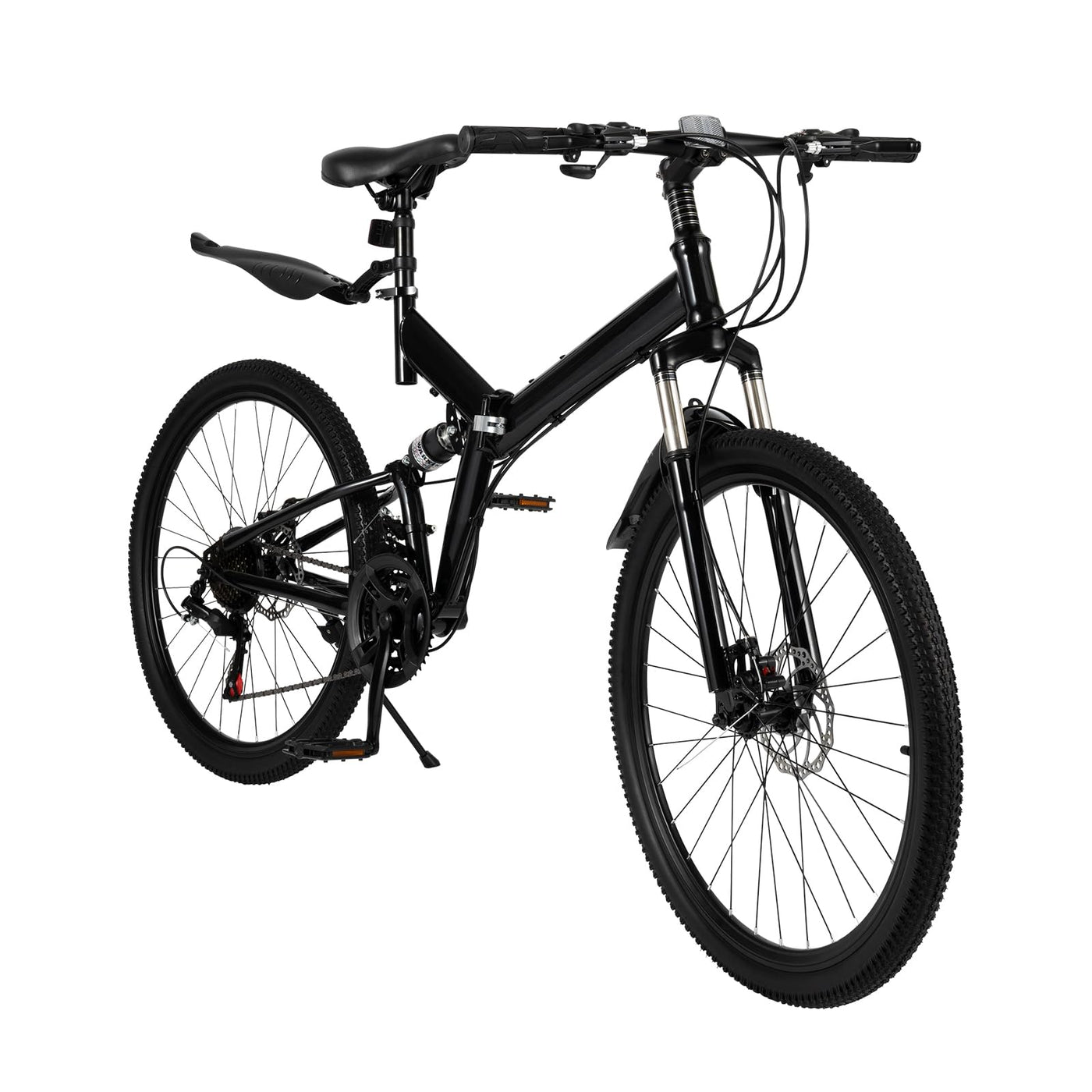 CLEADONG 26 Zoll Mountainbike, 21-Gang Klappfahrrad Mountainbike Erwachsenen Fahrrad Klappbar Rennrad, Fully MTB für Mädchen Jungen Herren und Damen