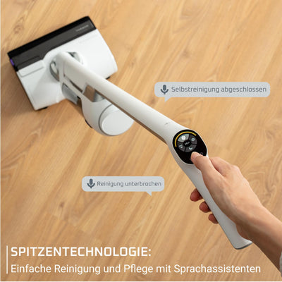 Rowenta X-Clean 4 kabelloser Nass-und Trockenstaubsauger, Selbstreinigungsfunktion, Nass Trockensauger 50min Laufzeit, automatische Schmutzerkennung, Nasssauger mit smartem LED Display, grau GZ5036WO