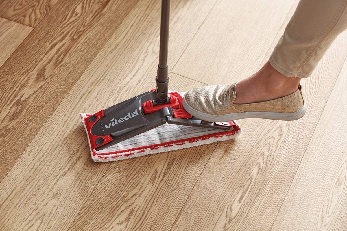 Vileda ULTRAMAX 2in1 Komplett-Set, Bodenwischer-Set mit Eimer, Flachwischer und Microfaser- Wischbezug