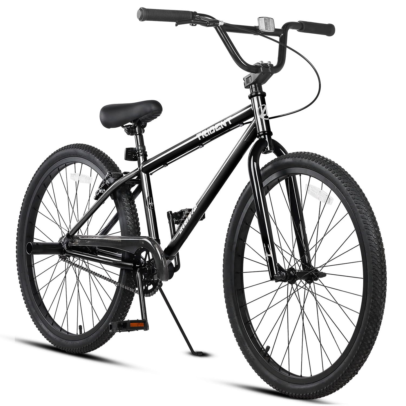 AVASTA 24 Zoll BMX Fahrräder Freestyle für Anfänger und Fortgeschrittene mit 2 Pegs Trick Cycling und Professional Riding,Schwarz