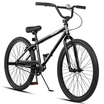 AVASTA 24 Zoll BMX Fahrräder Freestyle für Anfänger und Fortgeschrittene mit 2 Pegs Trick Cycling und Professional Riding,Schwarz