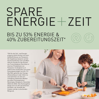 Panasonic NF-CC600AXE Air Fryer mit Sichtfenster, 6 l, 80–200 °C, digitaler Timer & LCD-Display, sanfte Dampfzugabe, 11 Voreinstellungen, einfache Reinigung, Schwarz mit Griff in Roségold