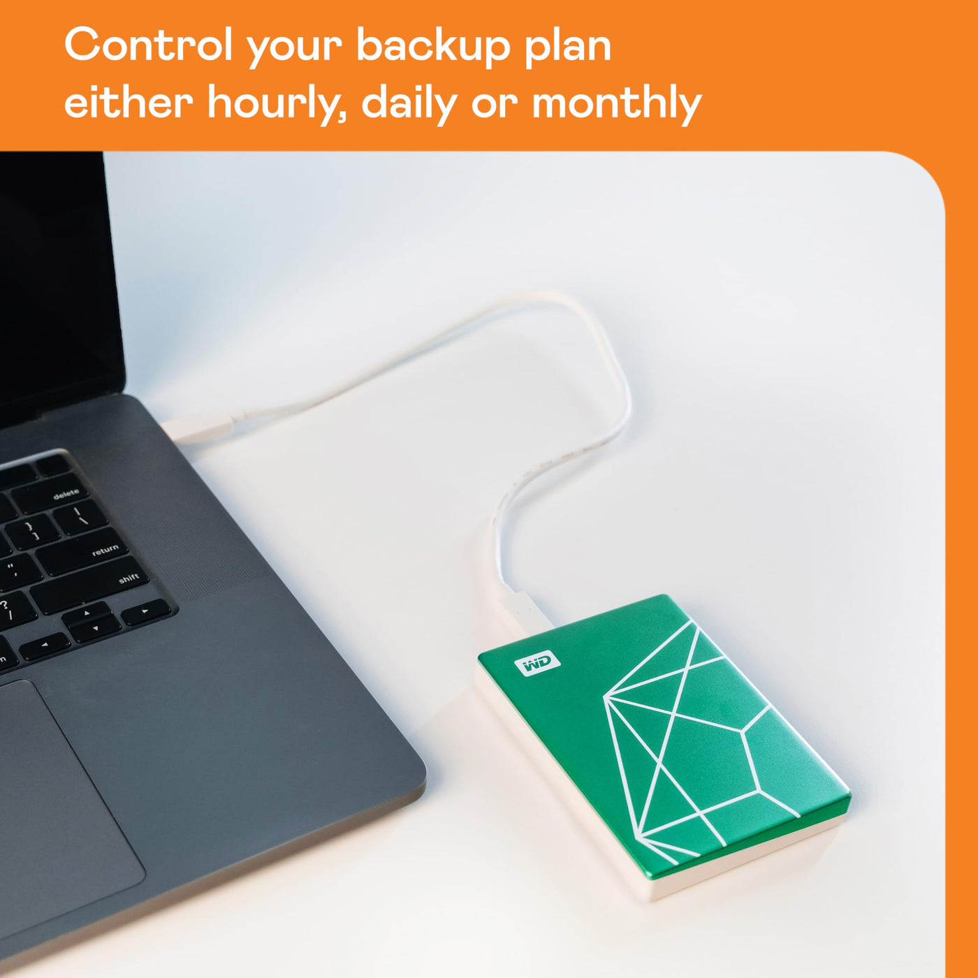 WD My Passport Ultra tragbare Festplatte, 2 TB, 20. Jubiläum, Smaragd-Laufwerk, USB-C, mit Backup-Software und Passwortschutz – WDBJXT0020BGN-WESN