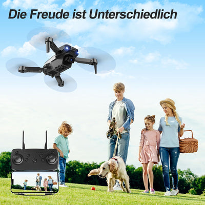Drohne mit Kamera 1080P,mini Drohne mit Kamera für Kinder Erwachsene,Flip mode, 2 Akku Lange Flugzeit,Headless ModusAbflug/Landung mit einer Taste, RC Quadcopter für Anfänger,Rot