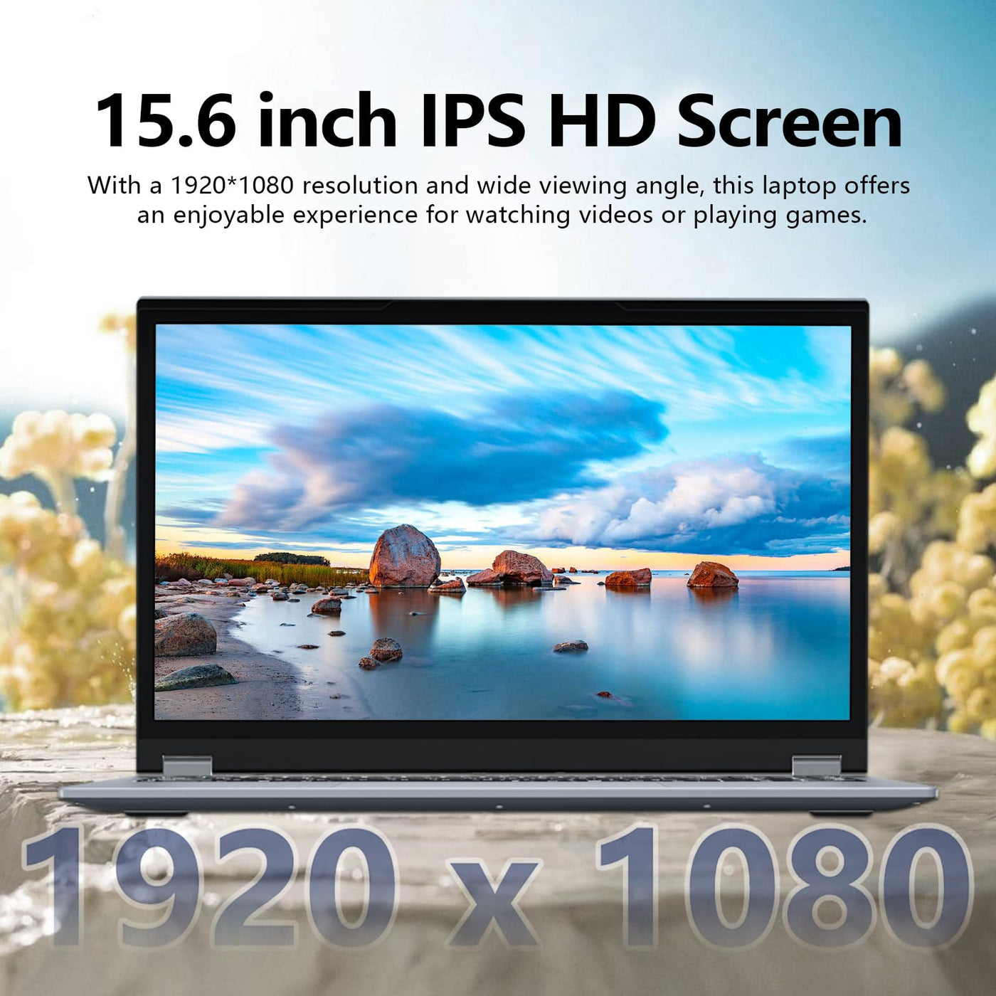 2 in 1 Laptop, 15,6 Zoll Laptop 16 GB RAM 512 GB SSD, Win 11 Pro Notebook Ryzen 3 3200U CPU, Touch-Screen 1920x1080, RJ45, Type-C, Mini-HDMI, Radeon Graphics GPU, Dünnes und Leichtes PC Computer