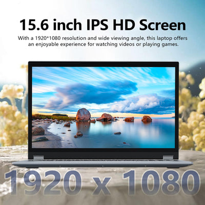 2 in 1 Laptop, 15,6 Zoll Laptop 16 GB RAM 512 GB SSD, Win 11 Pro Notebook Ryzen 3 3200U CPU, Touch-Screen 1920x1080, RJ45, Type-C, Mini-HDMI, Radeon Graphics GPU, Dünnes und Leichtes PC Computer
