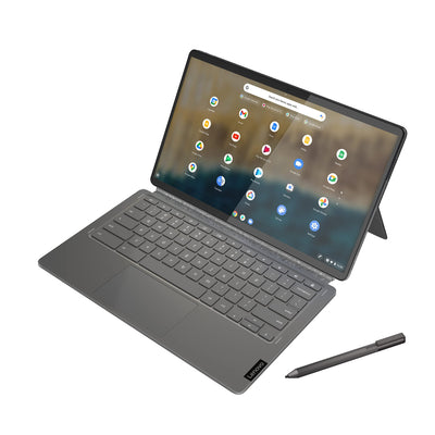 Lenovo Chromebook IdeaPad Duet 5 2-in-1 Tablet | 13,3" Full HD Touch Display | Qualcomm Snapdragon 7c Gen 2 | 8GB RAM | Qualcomm Grafik | QWERTZ | grau | inkl. Lenovo USI Pen, dunkelgrau, inkl. Stift